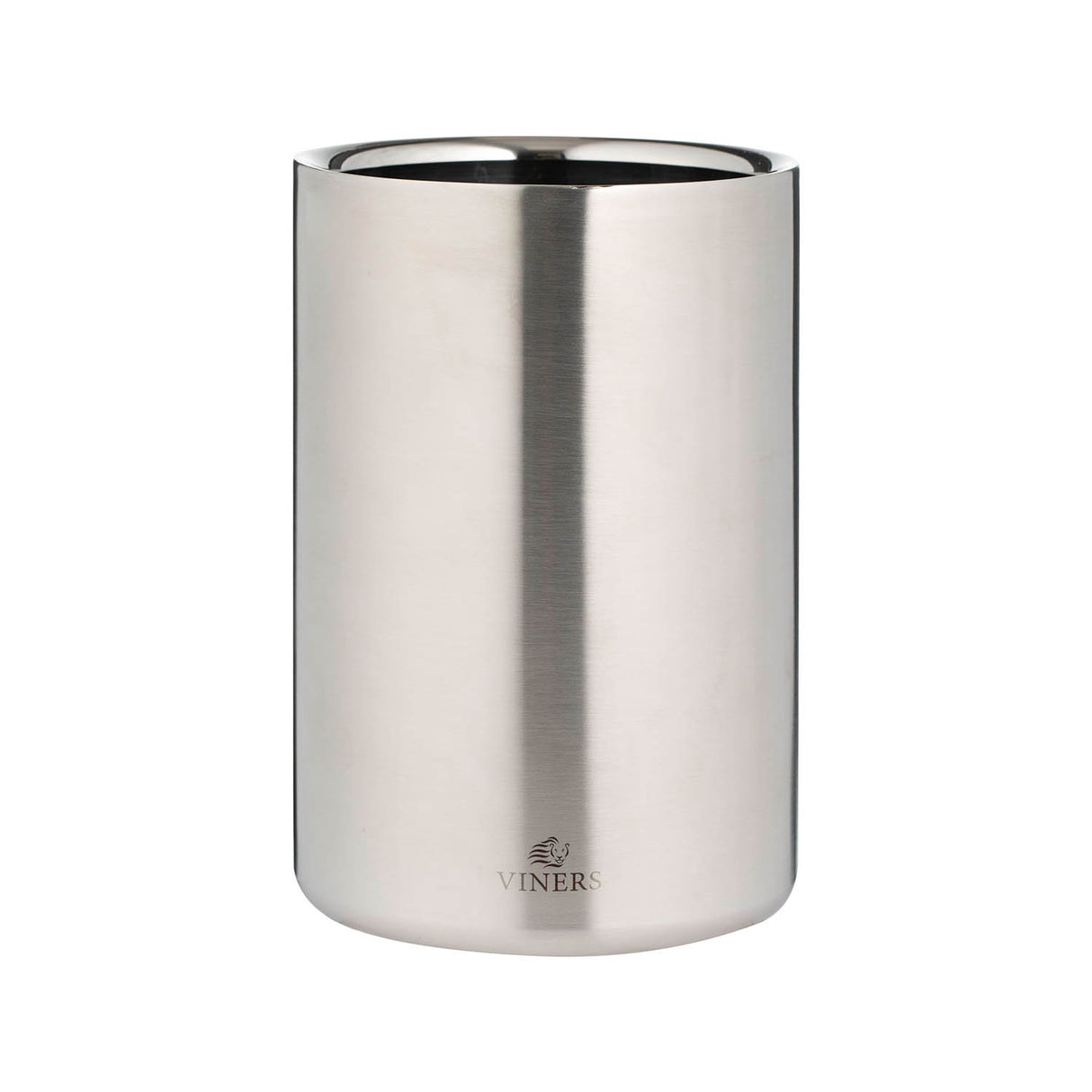 Doppelwandiger Weinkühler in Silber von Viners, 1,3 Liter, zeigt stilvolles Design und kühlende Wirkung.
