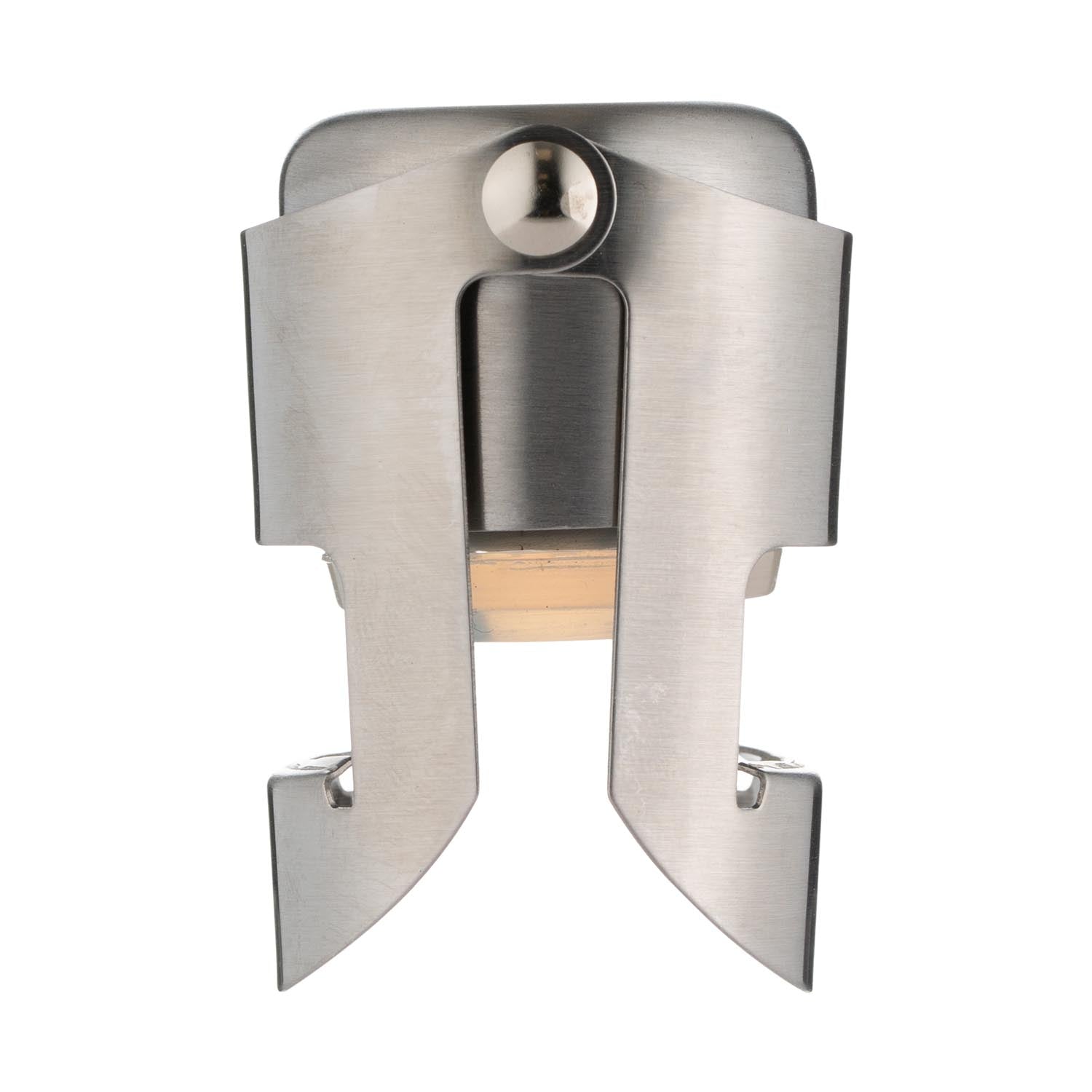 Viners Flaschenverschluss für Champagnerflaschen, silberfarben, aus Metall, mit Korkverschluss und Schraubmechanismus.
