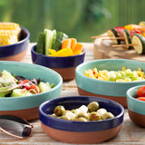 Runde, dunkelblaue Tapasschale von Typhoon in drei Größen, ideal für Snacks und Vorspeisen, aus Worlds Foods Sammlung.