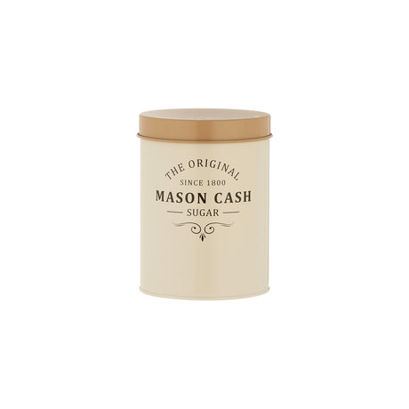 Mason Cash Heritage Vorratsdose aus Keramik, Zucker, 1,3 Liter Fassungsvermögen, weiße Aufbewahrungsdose mit Deckel