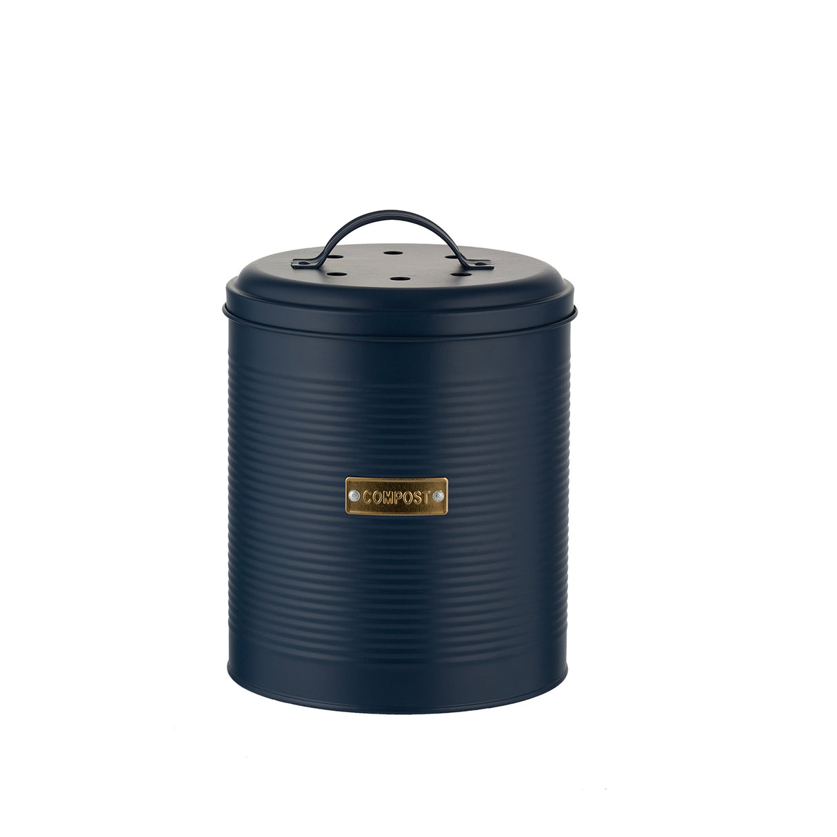 Typhoon OTTO COLLECTION Navy Kompostbehälter, 2,5 Liter, aus Kunststoff mit Deckel, ideal für Küchenabfälle, dunkle blaue Farbe