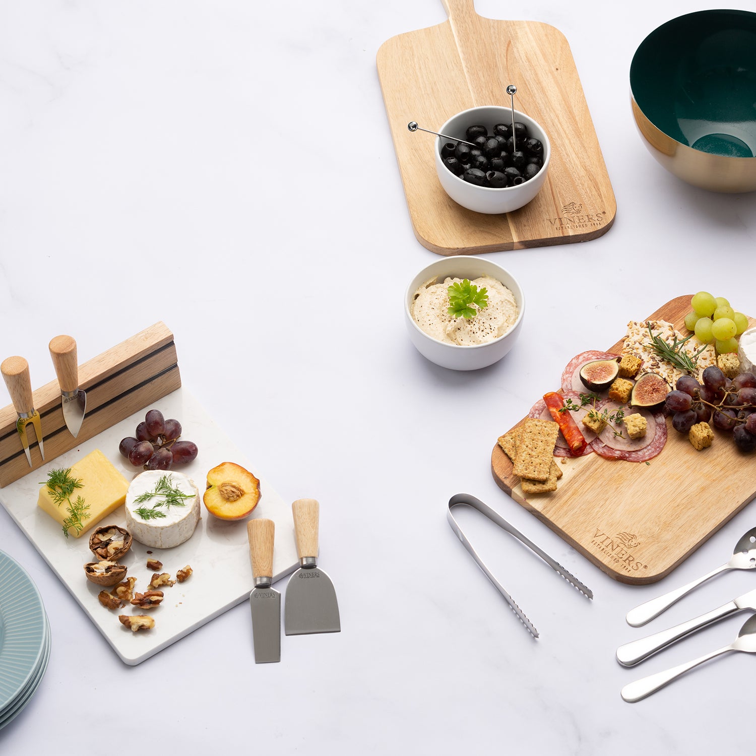 Viners Käse Servier-Set mit 5 Teilen, Messer und Zubehör für Käse, hochwertiges Edelstahl, elegantes Design