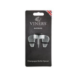 Viners Champagner Flaschenöffner aus Edelstahl mit ergonomischem Griff, ideal zum mühelosen Öffnen von Champagnerflaschen.