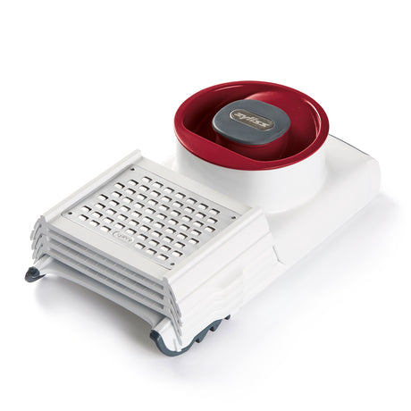 Zyliss 4-in-1 Hobel und Reibe mit verschiedenen Klingen für Gemüse, Käse und mehr, praktische Küchenhilfe in Edelstahl
