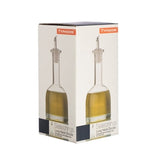 Langhals-Glasflasche mit Edelstahlausgießer, 280 ml, von Typhoon, 2. Wahl, klare Glasflasche für Getränke oder Flüssigkeiten