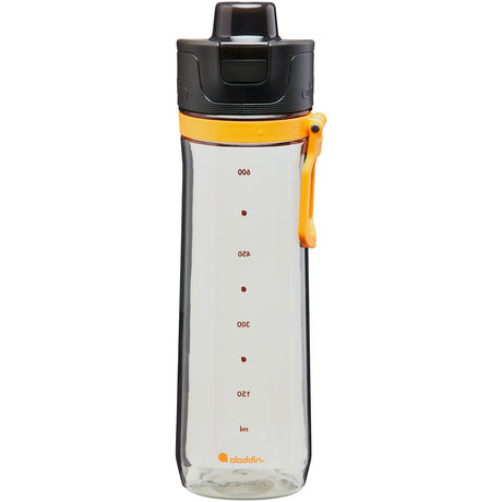 Aladdin Wasserflasche Sports Tracker, 800 ml, in 4 Farben, mit transparentem Design und sportlichem Verschluss.