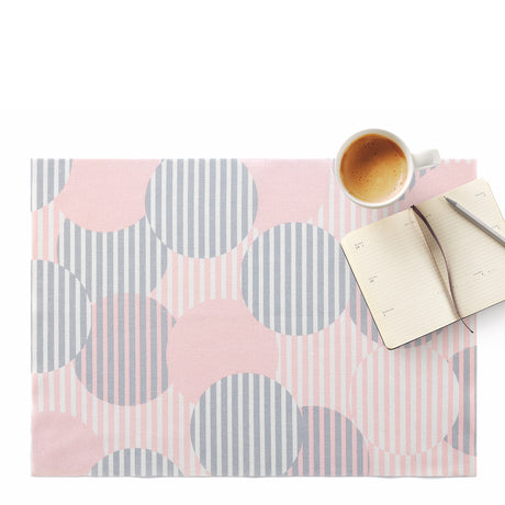 Pinker Polka Dot Tischset mit Lotoseffekt, 2er Set, DAY DRAP, dekoratives Zubehör für Esstisch
