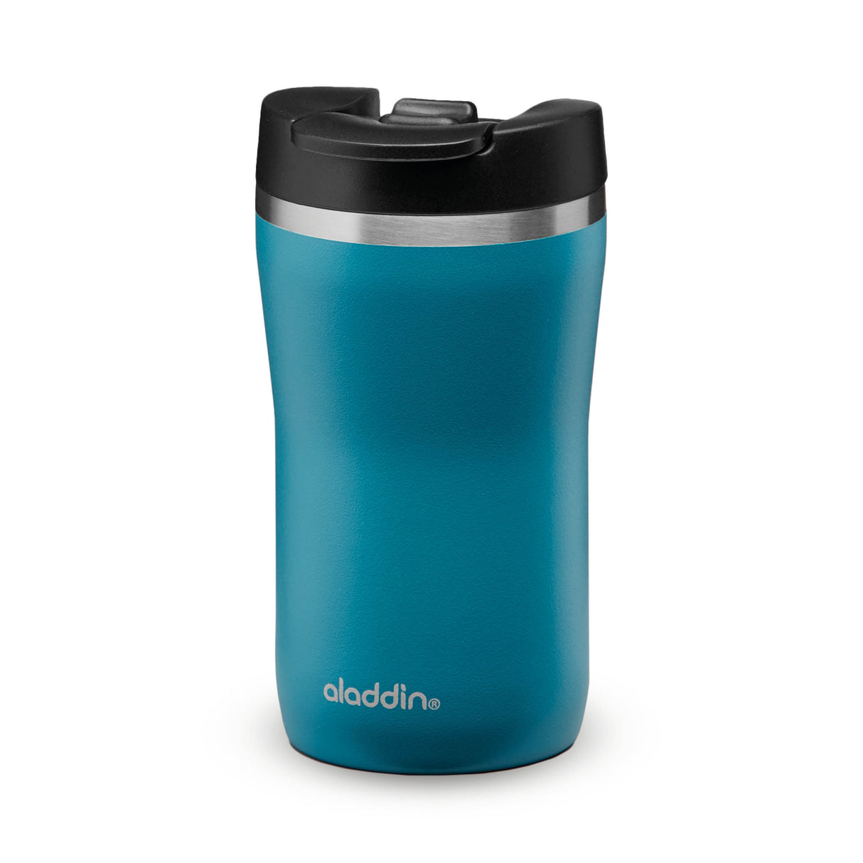 Aladdin Barista Thermobecher in Petrol-Blau, aus Edelstahl, mit Leak-Lock-Verschluss, in 0,25L Größe, für Kaffee unterwegs