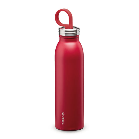 Aladdin Chilled Isolierflasche aus Edelstahl, 550 ml, Kirsch-Rot, für heiße und kalte Getränke, langlebig und auslaufsicher.
