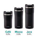 Aladdin Barista Thermobecher in Lava-Schwarz, Edelstahl, mit Leak-Lock Verschluss, in 0,47L, für Kaffee unterwegs