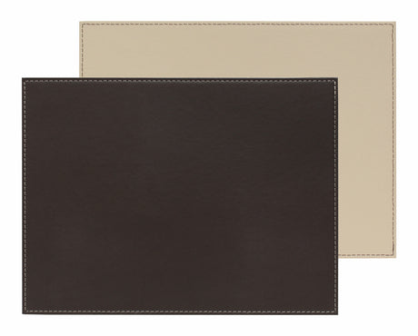 Rechteckiges Platzset in Schokobraun und Creme, von FREEFORM, mit eleganten Farben und langlebigem Material.