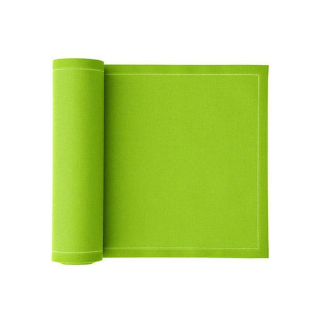 Pistazienfarbene Servietten und Tischset von MY DRAP, in 3 Varianten, elegante Tischdekoration für besondere Anlässe