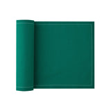 Servietten und Tischset in Caribbean Green von MY DRAP, grüne Tischdekoration in vier Varianten, detailreiche Textur sichtbar