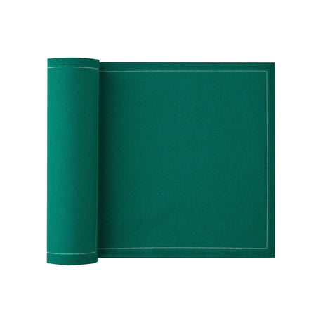 Servietten und Tischset in Caribbean Green von MY DRAP, grüne Tischdekoration in vier Varianten, detailreiche Textur sichtbar