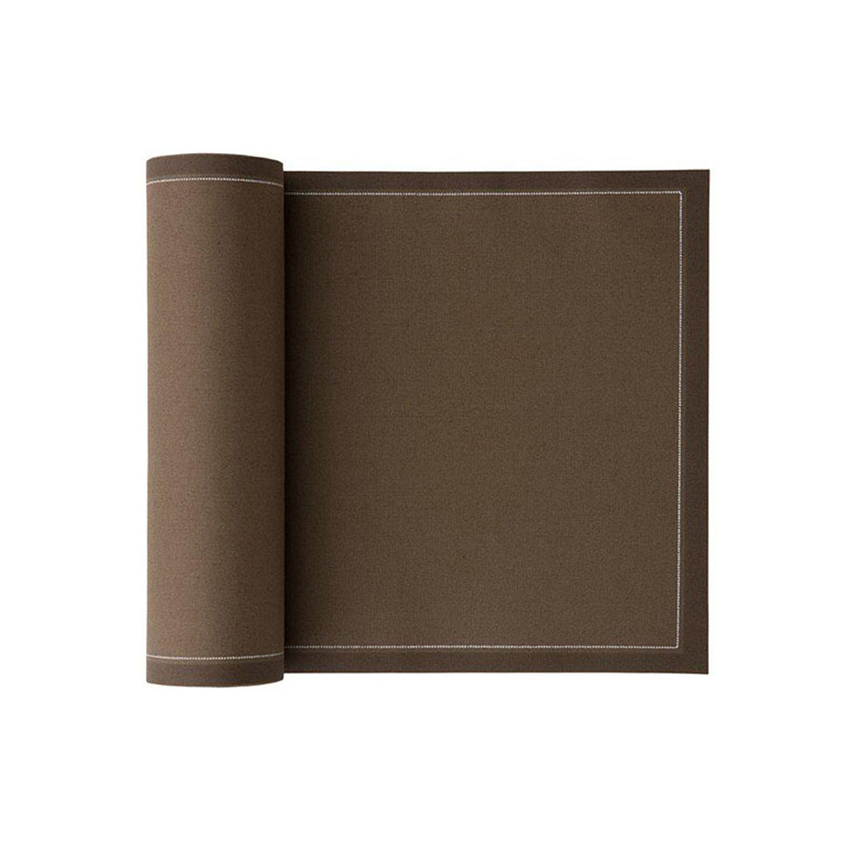 Taupe Servietten und Tischset von MY DRAP, elegante Tischdekoration, vier Varianten, detailreiche Textur und hochwertiges Material.