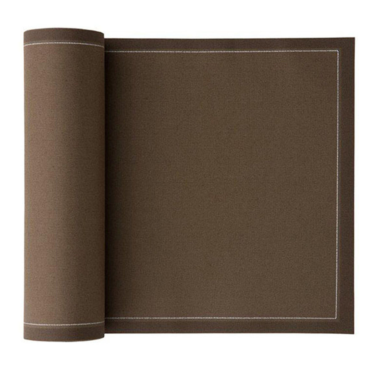 Taupe Servietten und Tischset von MY DRAP, elegante Tischdekoration in vier Varianten, hochwertiges Stoffmaterial, stilvoller Essbereich.